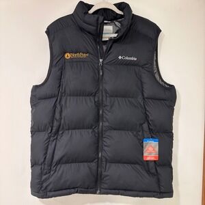 Columbia Omni-Heat Puffer Vest Mens Large Black Hiking Gorpcore